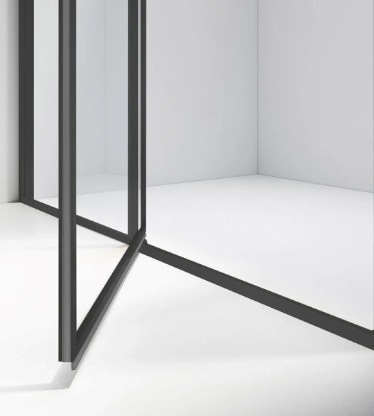 Душевой уголок Vincea Slim 120x90 см черный стекло прозрачное, 120х90 - фото 5