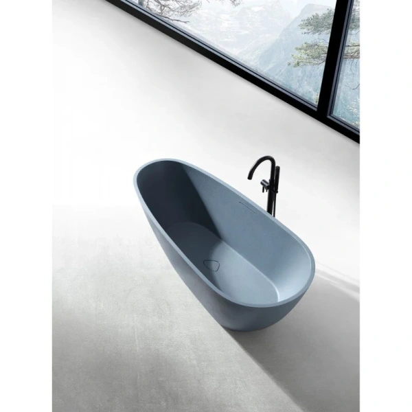 Ванна из искусственного камня Abber Dortmund 170x75 см серая, современныe, hi-tech - фото 3