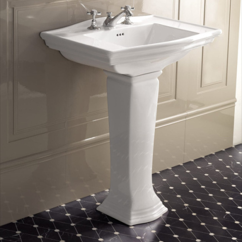 Раковина 69х48 см, смеситель на 3 отверстия, цвет белый, Devon&Devon Westminster, по запросу - фото 3