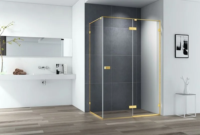 Душевой уголок Cezares Bellagio 140x100 см профиль брашированное золото - фото 3