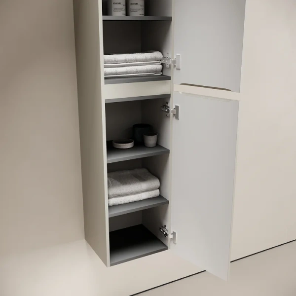 Шкаф-пенал подвесной Sancos Code 35 см серая платина, окрашенные - фото 8