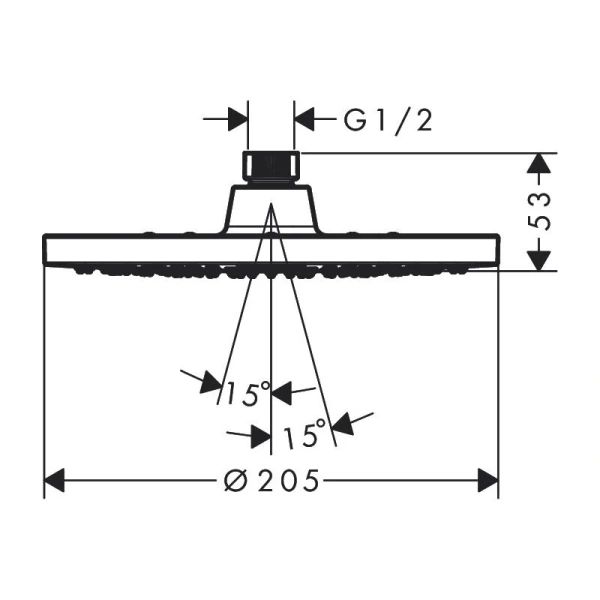 Верхний душ Hansgrohe Vernis Blend 26271 круглый - фото 2