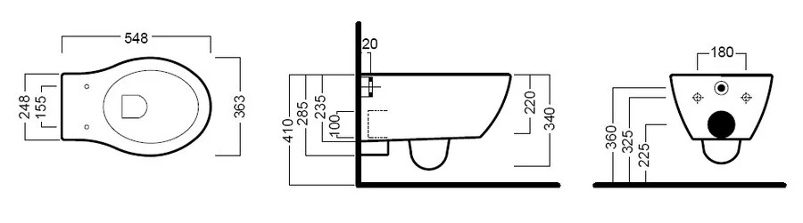 Унитаз подвесной Hatria Nido YXMD01 35х55 см - фото 4
