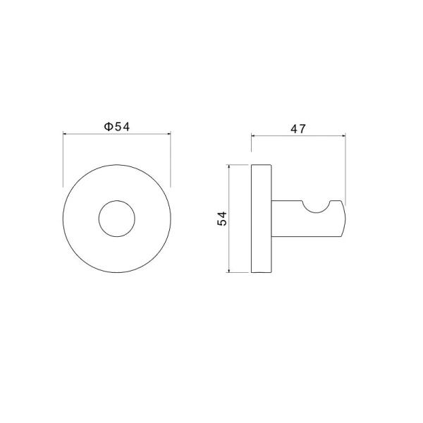Крючок для ванной Акватек Оберон черный матовый - фото 2