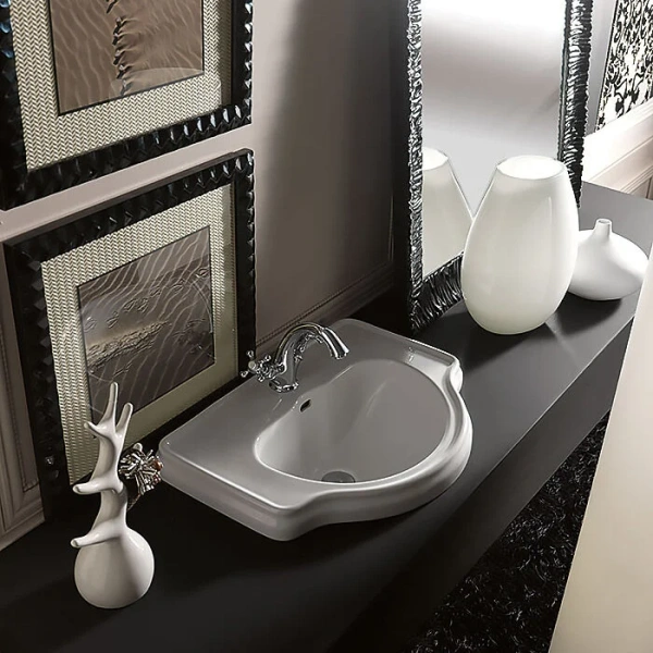 Раковина Migliore Bella 62 см белая керамика - фото 3