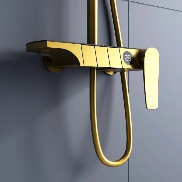 Душевая стойка RGW Shower Panels SP-33G золото, со смесителем - фото 8