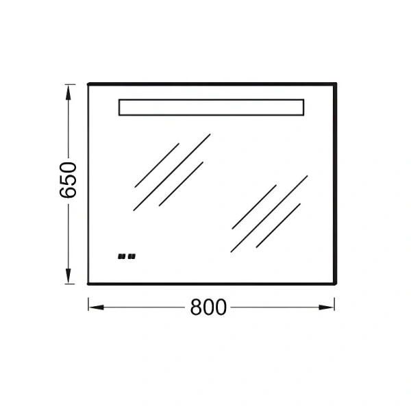 Зеркало с подсветкой Jacob Delafon Replay 80 см с часами - фото 2