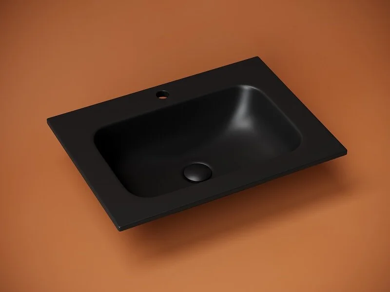 Раковина Ceramica Nova Grace 61 см черная с отверстием под смеситель - фото 3