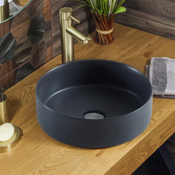 Раковина Azario 35.5 см темно-серая матовая, накладные (на столешницу), пристенные - фото 3