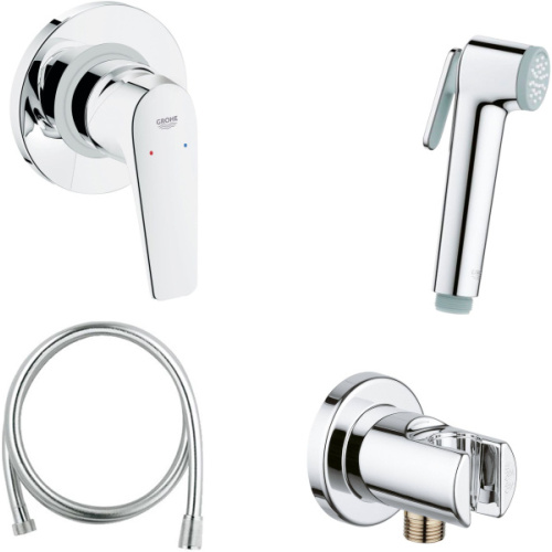 Гигиенический душ со смесителем Grohe BauFlow хром - фото 1