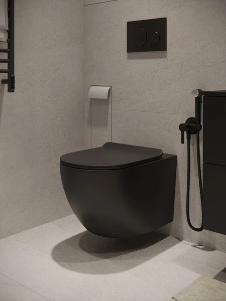 Унитаз подвесной Agger черный index_1 - фото 10