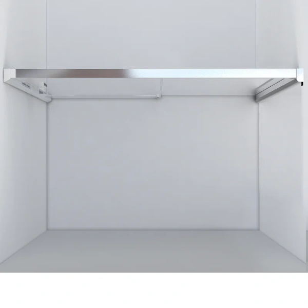 Душевая дверь в нишу Vincea Lugano 150 см профиль черный, недорогие, в нишу, стеклянные - фото 5