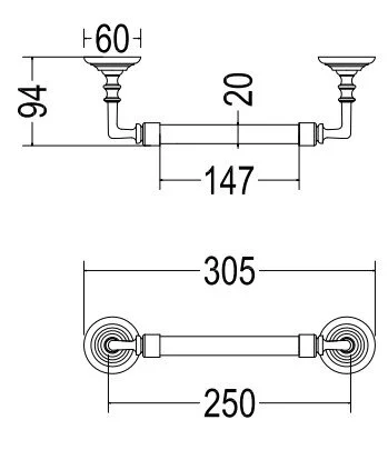 Полотенцедержатель для ванной, цвет светлое золото, Devon&Devon Chelsea, по запросу - фото 2