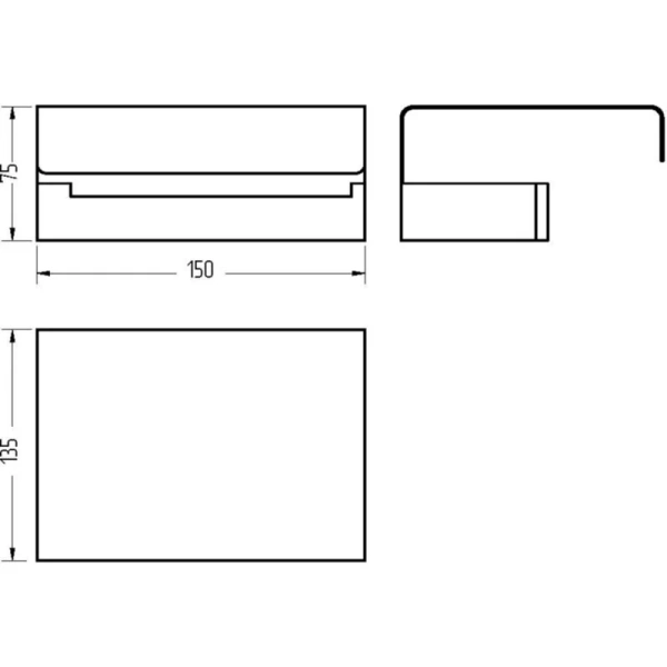 Бумагодержатель Migliore Kvant золото, современные, hi-tech - фото 2