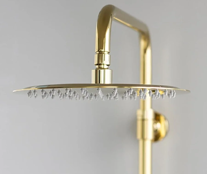 Душевая стойка WasserKRAFT глянцевое золото, с изливом - фото 5