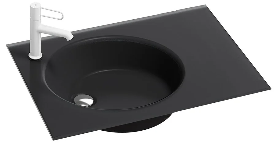 Раковина Jacob Delafon Odeon Rive Gauche EB2564-DE 101 см стеклянная - фото 3