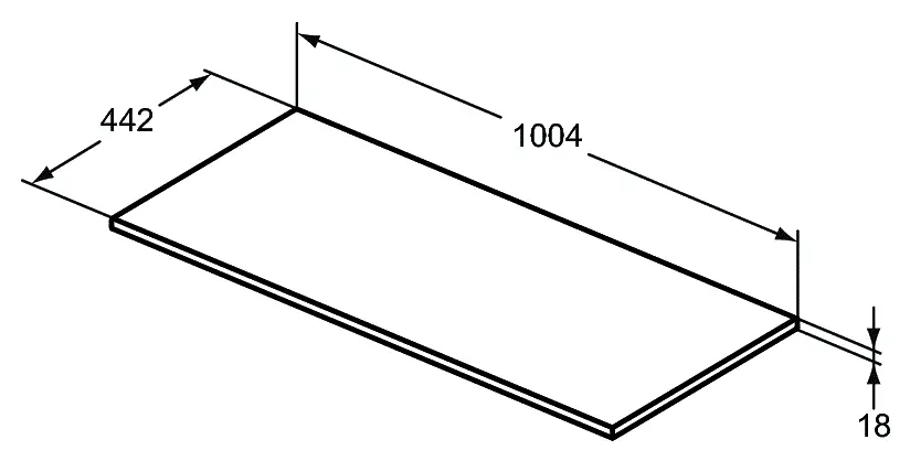 Столешница Ideal Standard Connect Air 100 см светло-коричневое дерево, по запросу - фото 2