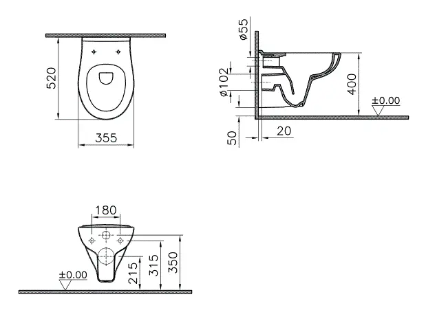 Унитаз подвесной Vitra S20 7741B003-0075 - фото 2