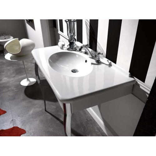 Раковина консоль Kerasan Retro белая - фото 2