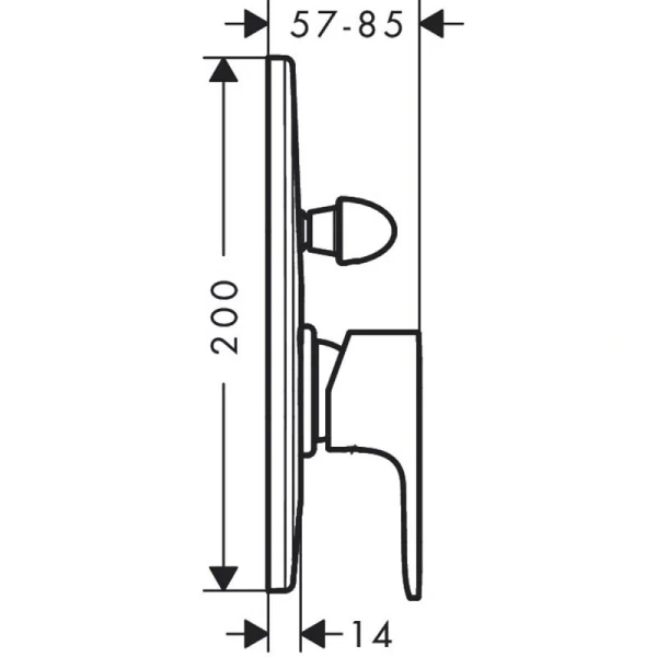 Смеситель для душа Hansgrohe Rebris хром, для душа - фото 2