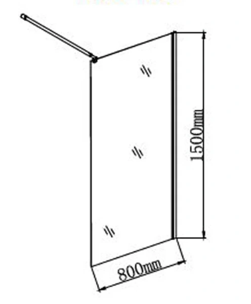 Неподвижная стенка Grossman 80х150 см алюминиевый профиль - фото 2