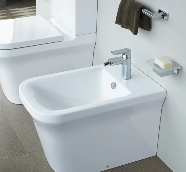 Биде напольное Duravit P3 Comforts белое - фото 2