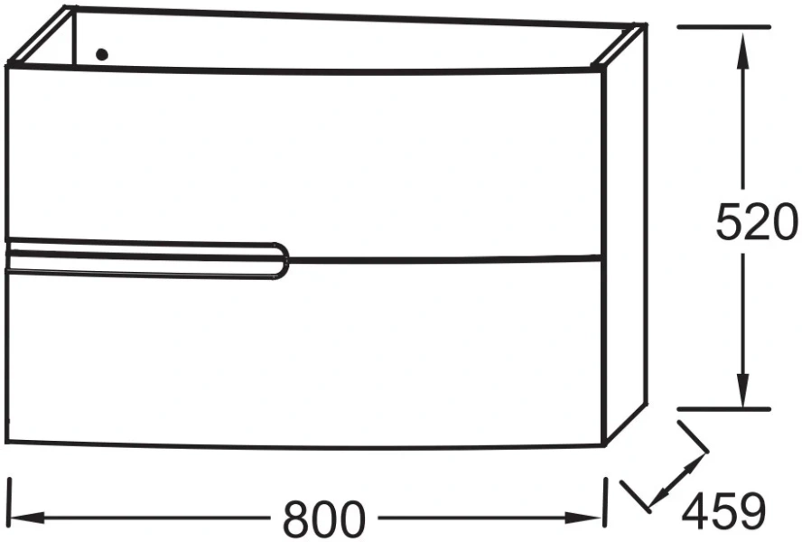 Тумба под раковину подвесная Jacob Delafon Nona 80 см белая глянцевая, подвесная, угловая - фото 4