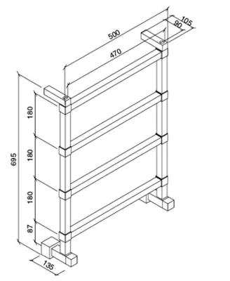 Полотенцесушитель водяной цвет:хром Margaroli 742, с нижним подключением - фото 2