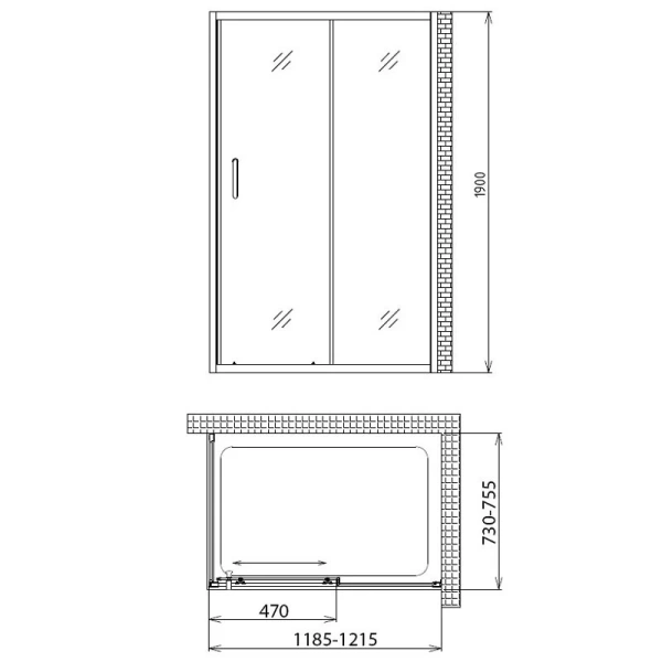 Душевой уголок Gemy Victoria 120 - фото 2