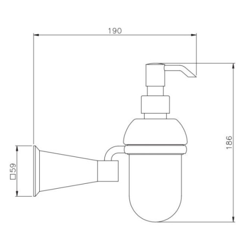 Дозатор жидкого мыла с держателем для ванной Nicolazzi Margherita-Vincent 1089 - фото 3