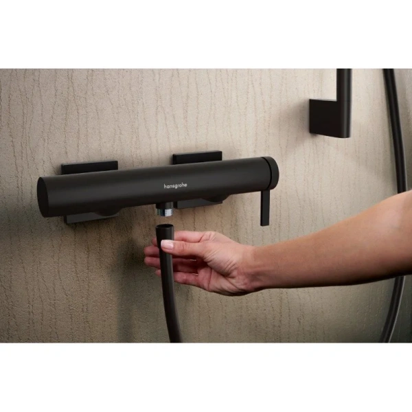 Смеситель для душа Hansgrohe Tecturis E матовый черный - фото 4