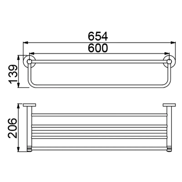 Полочка для ванной Timo Saona с полотенцедержателем, черное золото - фото 2