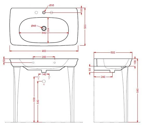 Раковина Artceram Civitas 90 см серая, подвесные, пристенные - фото 3