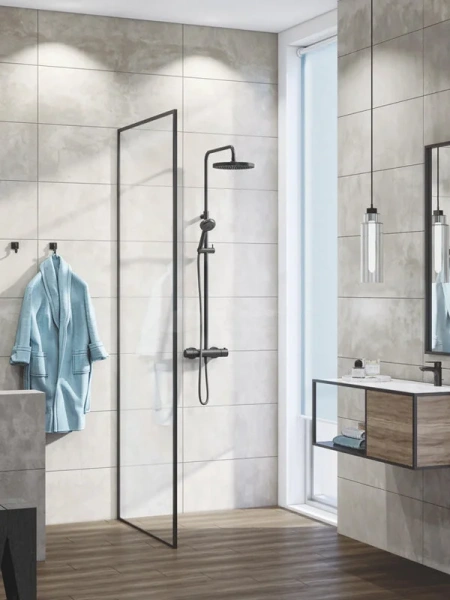 Душевая стойка Kludi Logo с термостатом, без излива - фото 5