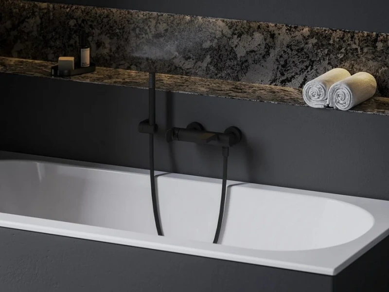 Смеситель для ванны Ravak Eleganta черный матовый, современные, hi-tech - фото 3