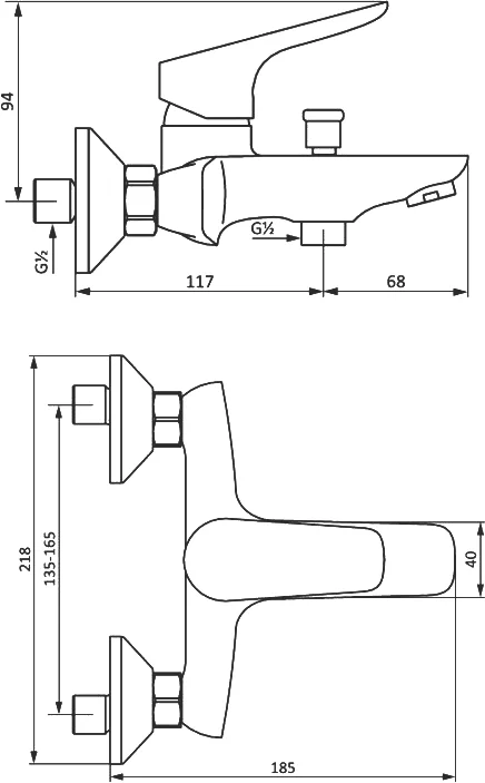 Смеситель для ванны RedBlu by Damixa Origin Bit однорычажный - фото 2