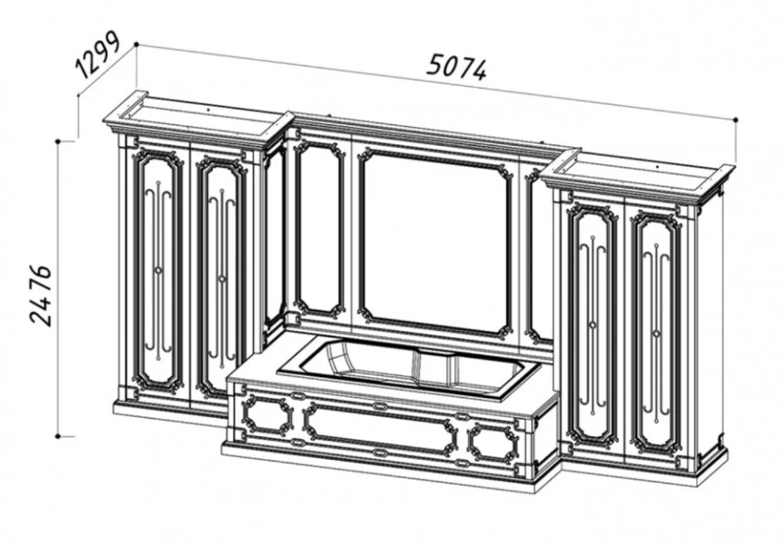 Ванна Belux Кастилия ВКА 1900 белый глянцевый, в наличии - фото 8