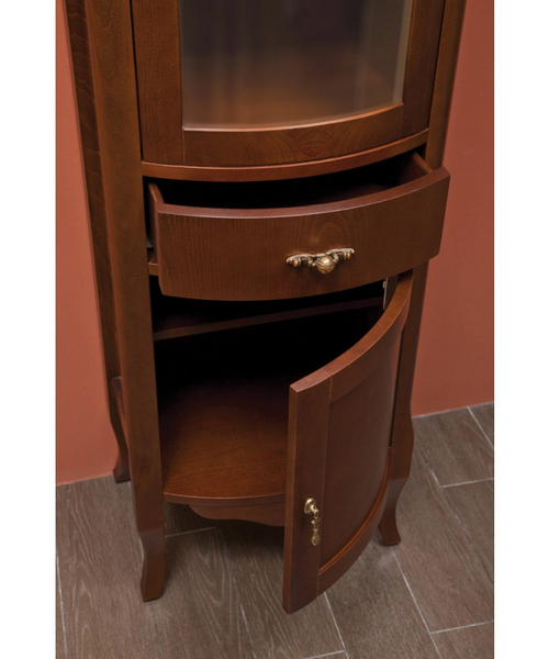 Шкаф-пенал, петли справа, цвет орех матовый, фурнитура бронза, La Beaute Nora, по запросу - фото 2