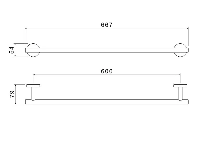 Полотенцедержатель Акватек Оберон золото шлифованное - фото 2