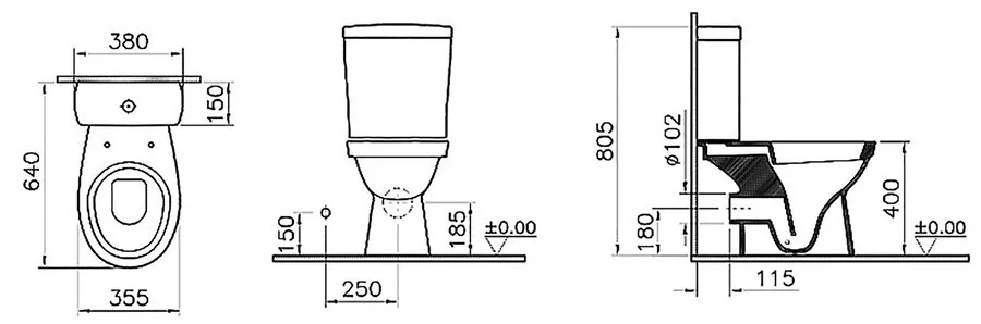 Унитаз-компакт с микролифтом VitrA Norm Eisberg 9844B099-7204 - фото 2