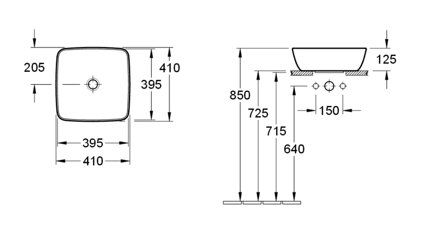 Раковина Villeroy & Boch Artis 41 см белый альпин, без покрытия CeramicPlus - фото 2