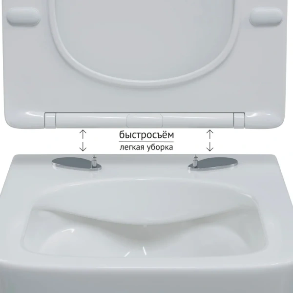 Унитаз подвесной BERGES Floe безободковый - фото 4