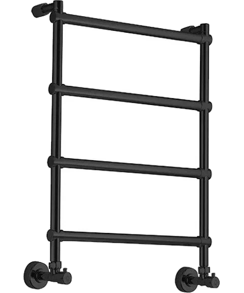 Полотенцесушитель водяной Margaroli Sole 442, 4 секции матовый черный - фото 1