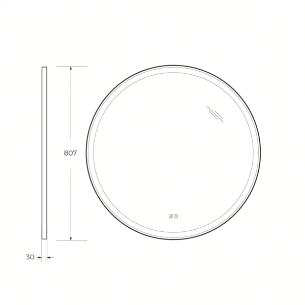 Зеркало с подсветкой Cezares Cadro 80 см круглое - фото 2