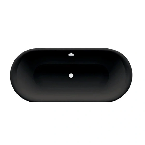 Ванна стальная Bette Lux Oval, 180 х 80 х 45 см, с шумоизоляцией, черная матовая, для удлиненного слива-перелива, 3466-035 - фото 1