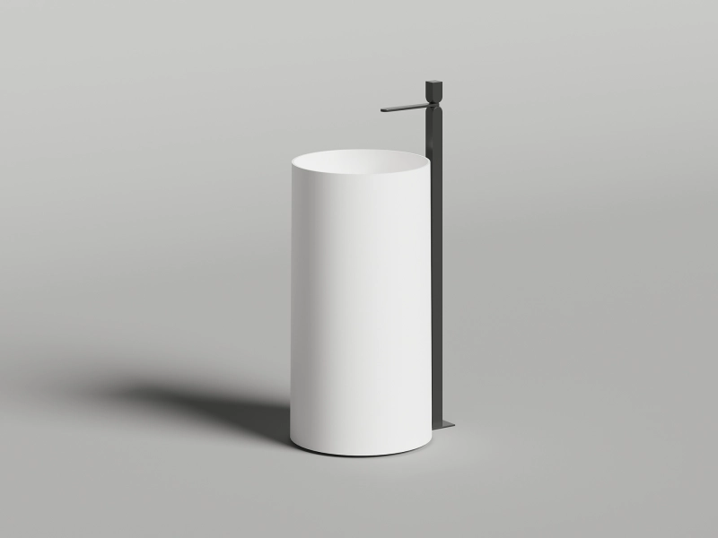 Раковина напольная Salini Armonia Round 01 белый матовый - фото 2