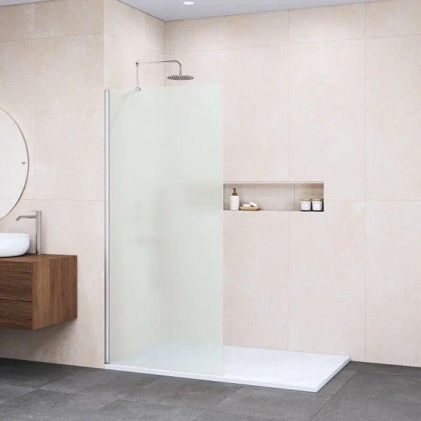 Душевая перегородка RGW Walk In WA-102 120 см профиль хром стекло матовое - фото 1