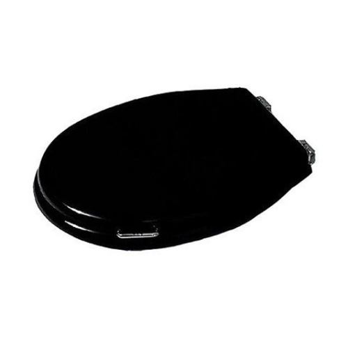 Крышка-сидение с микролифтом Simas Londra черная, петли хром, с микролифтом - фото 2