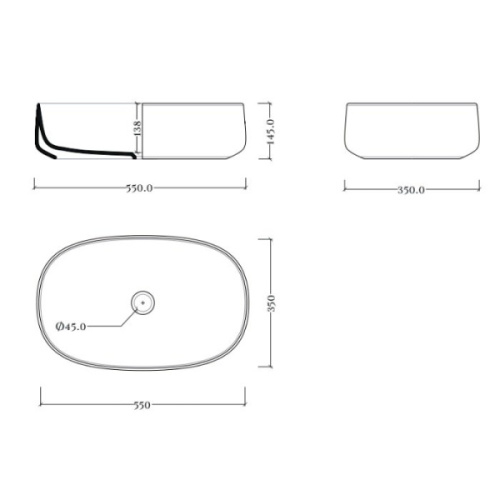 Раковина ArtCeram Cognac 55 см marrone cocoa - фото 2