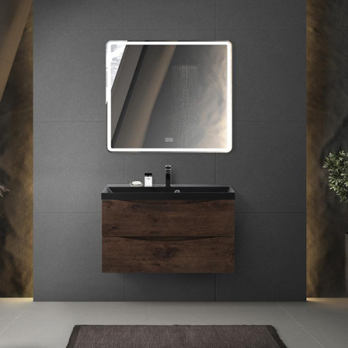 Тумба под раковину подвесная BelBagno Marino 80 см Rovere Moro - фото 2